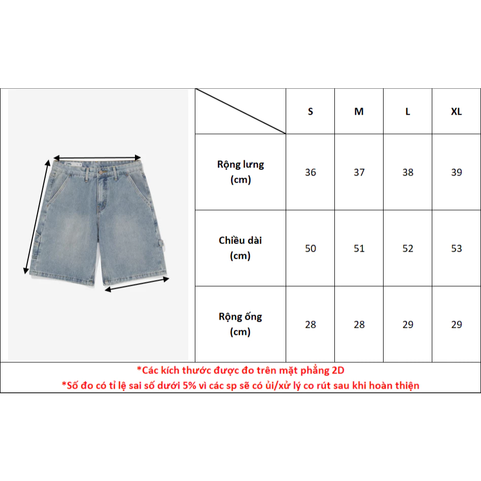 Quần short jean Owlbrand Carpenter - Ảnh 4