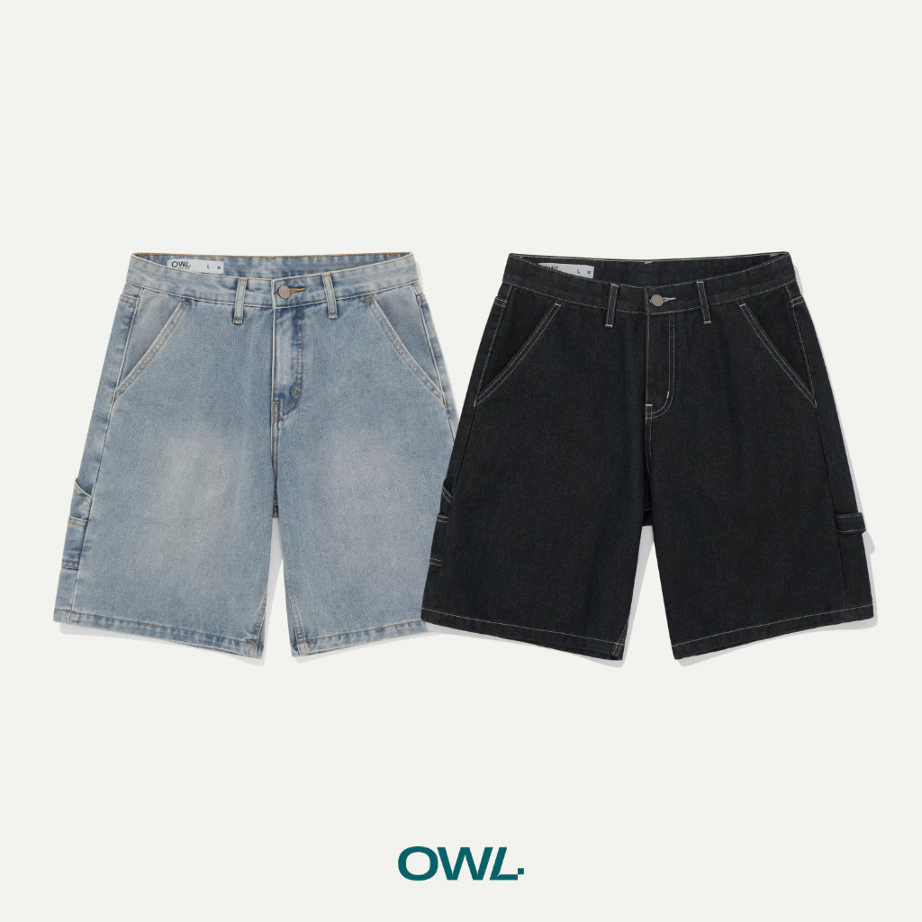 Quần short jean Owlbrand Carpenter - Ảnh 3