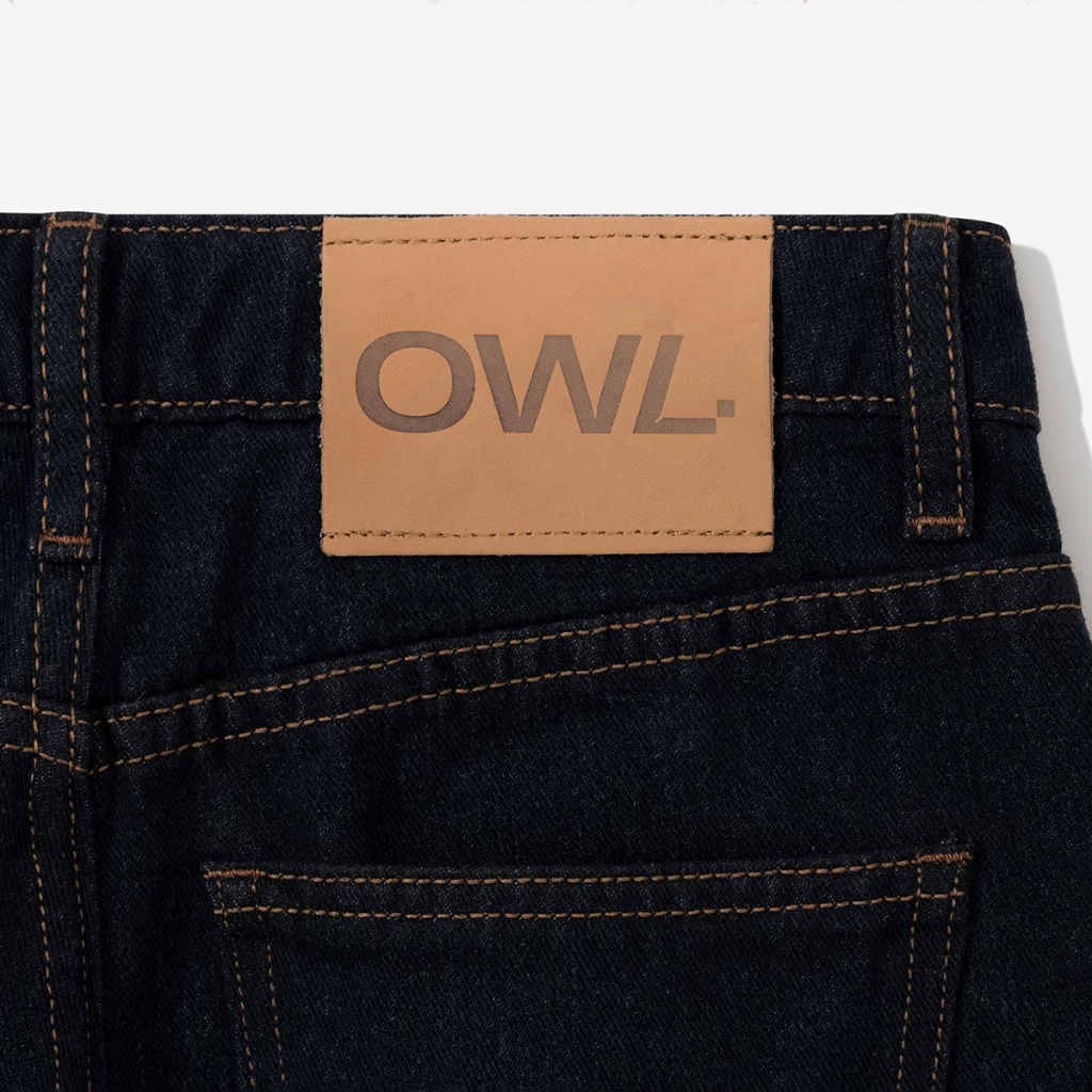 Quần jean nữ ống rộng Owlbrand Wide Pleated - Ảnh 9