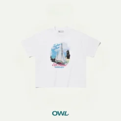 Áo thun boxy Owlbrand Boat Timeless Blues