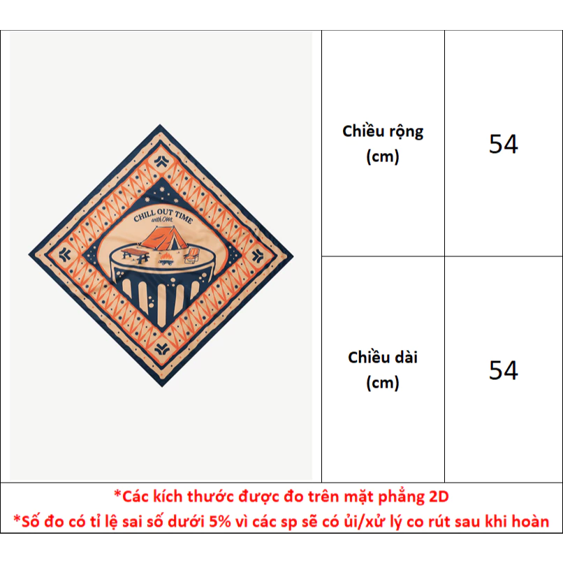 Khăn vuông Owlbrand Bandana Camping - Ảnh 2