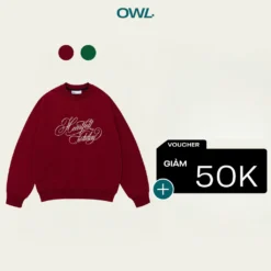 Áo sweater raglan Owlbrand Heartfelt