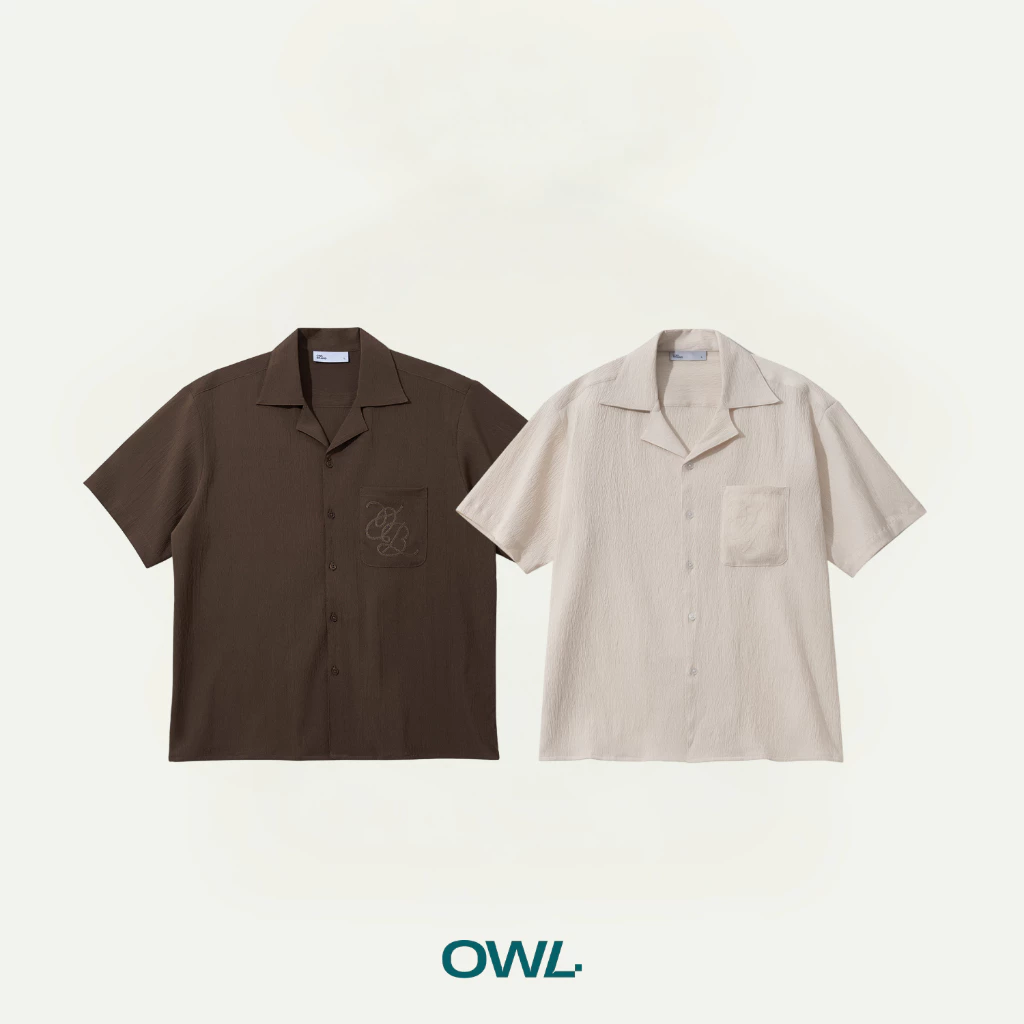Áo sơ mi cuban Owlbrand Timeless Blues - Ảnh 4