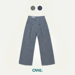 Quần jean nữ ống rộng Owlbrand Wide Striped Jeans